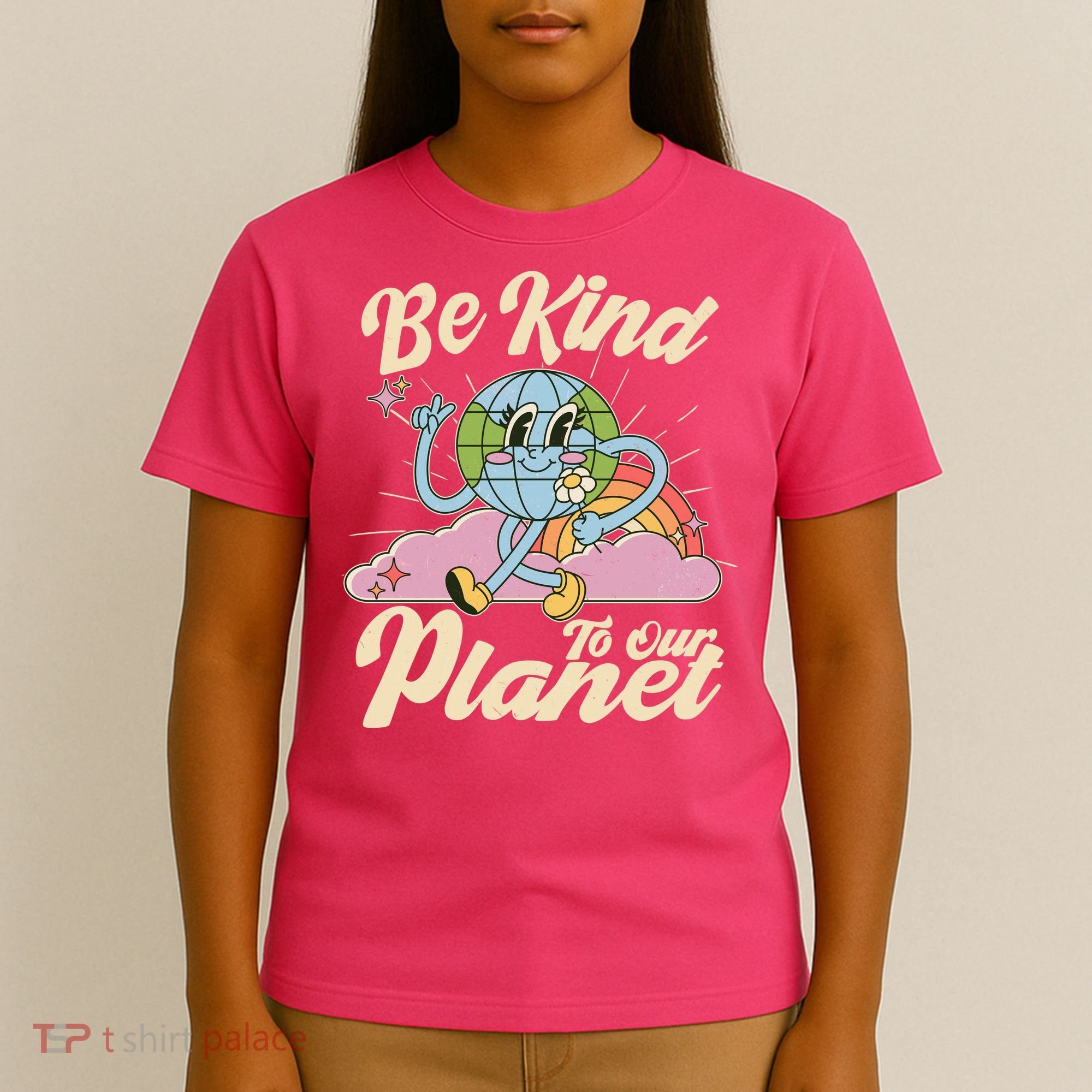 Cute Retro Be Kind To Our Planet Celebrate Earth Day T-Shirt