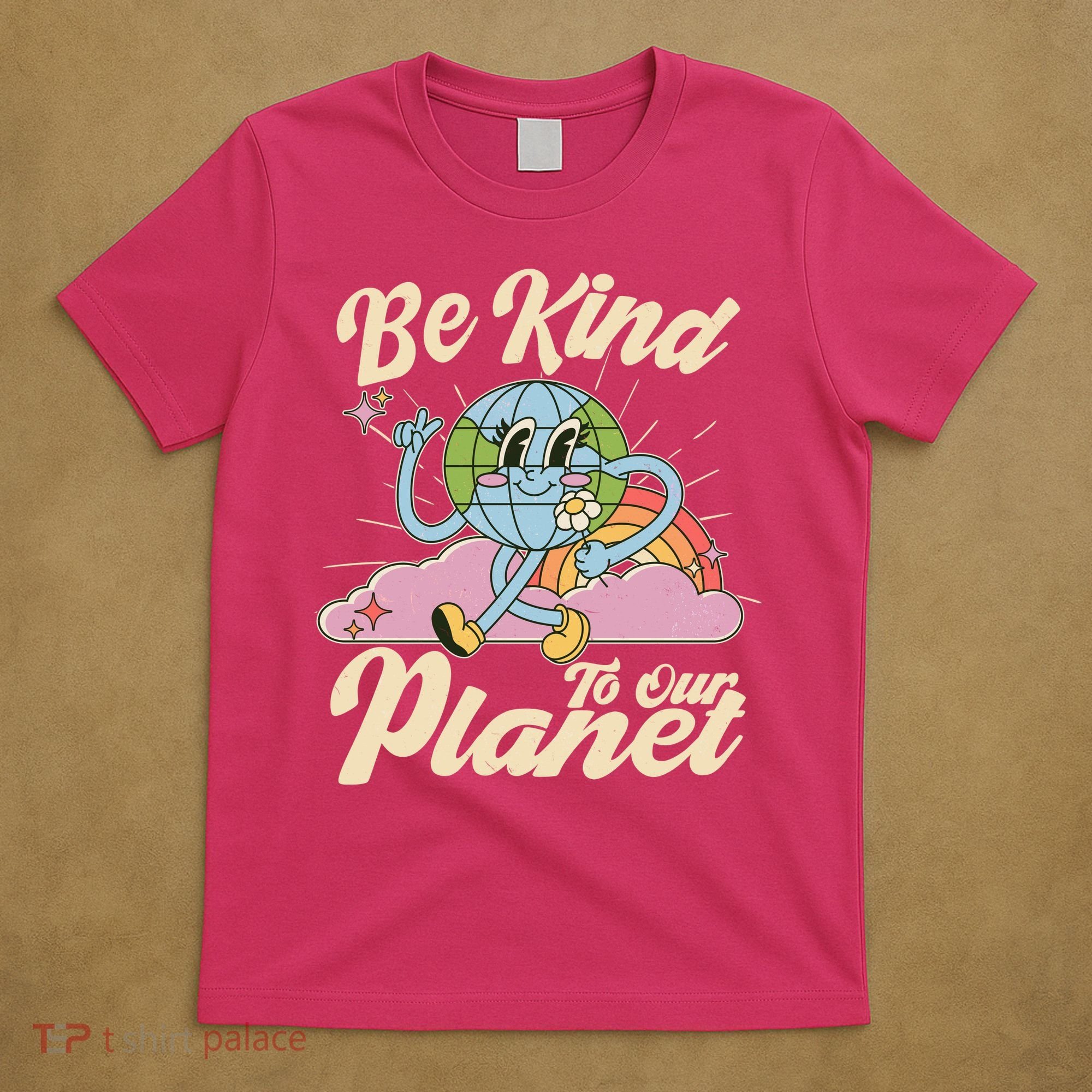 Cute Retro Be Kind To Our Planet Celebrate Earth Day T-Shirt