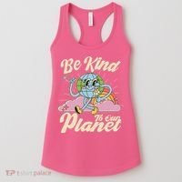 Cute Retro Be Kind To Our Planet Celebrate Earth Day Women's Tank Top thumb 0