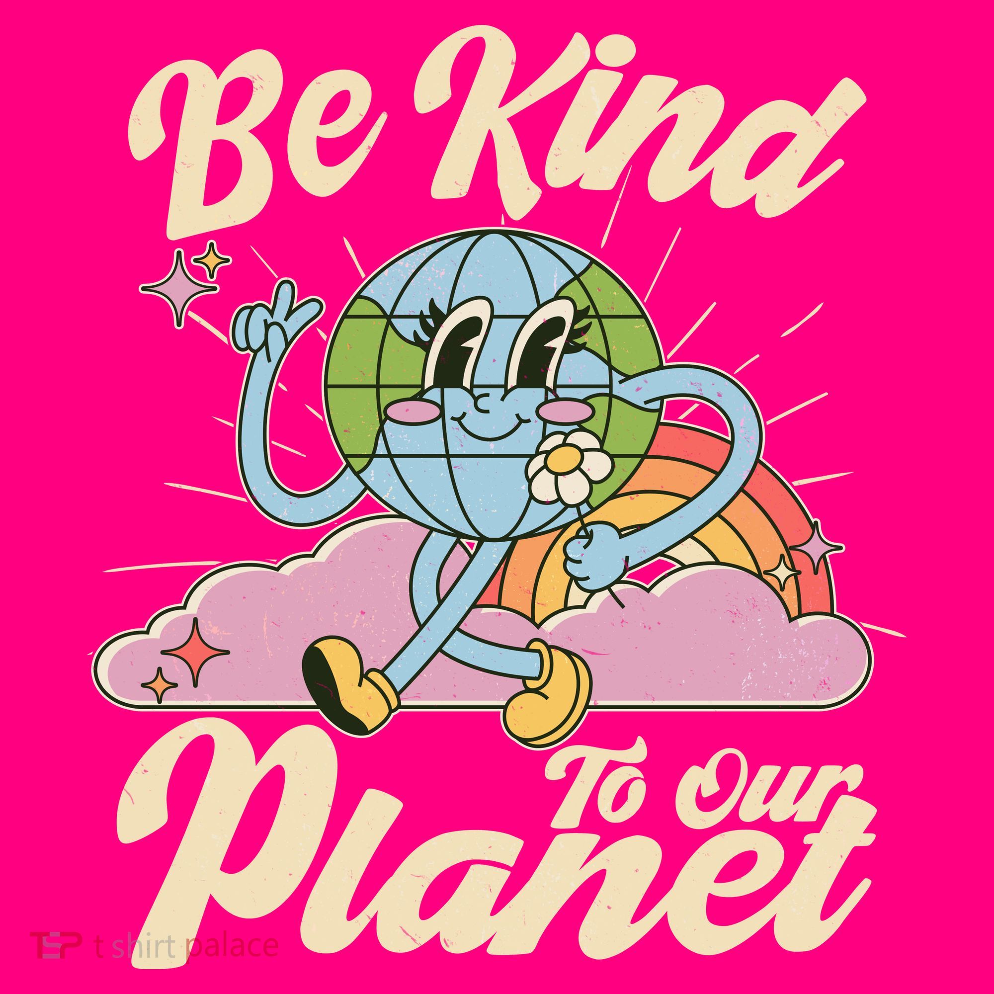 Cute Retro Be Kind To Our Planet Celebrate Earth Day Women's Tank Top