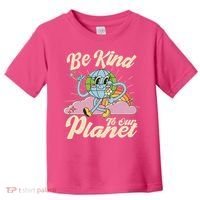 Cute Retro Be Kind To Our Planet Celebrate Earth Day Toddler T-Shirt thumb 0