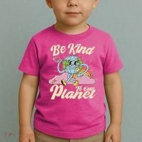 Cute Retro Be Kind To Our Planet Celebrate Earth Day Toddler T-Shirt thumb 2