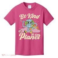 Cute Retro Be Kind To Our Planet Celebrate Earth Day Kids T-Shirt thumb 0