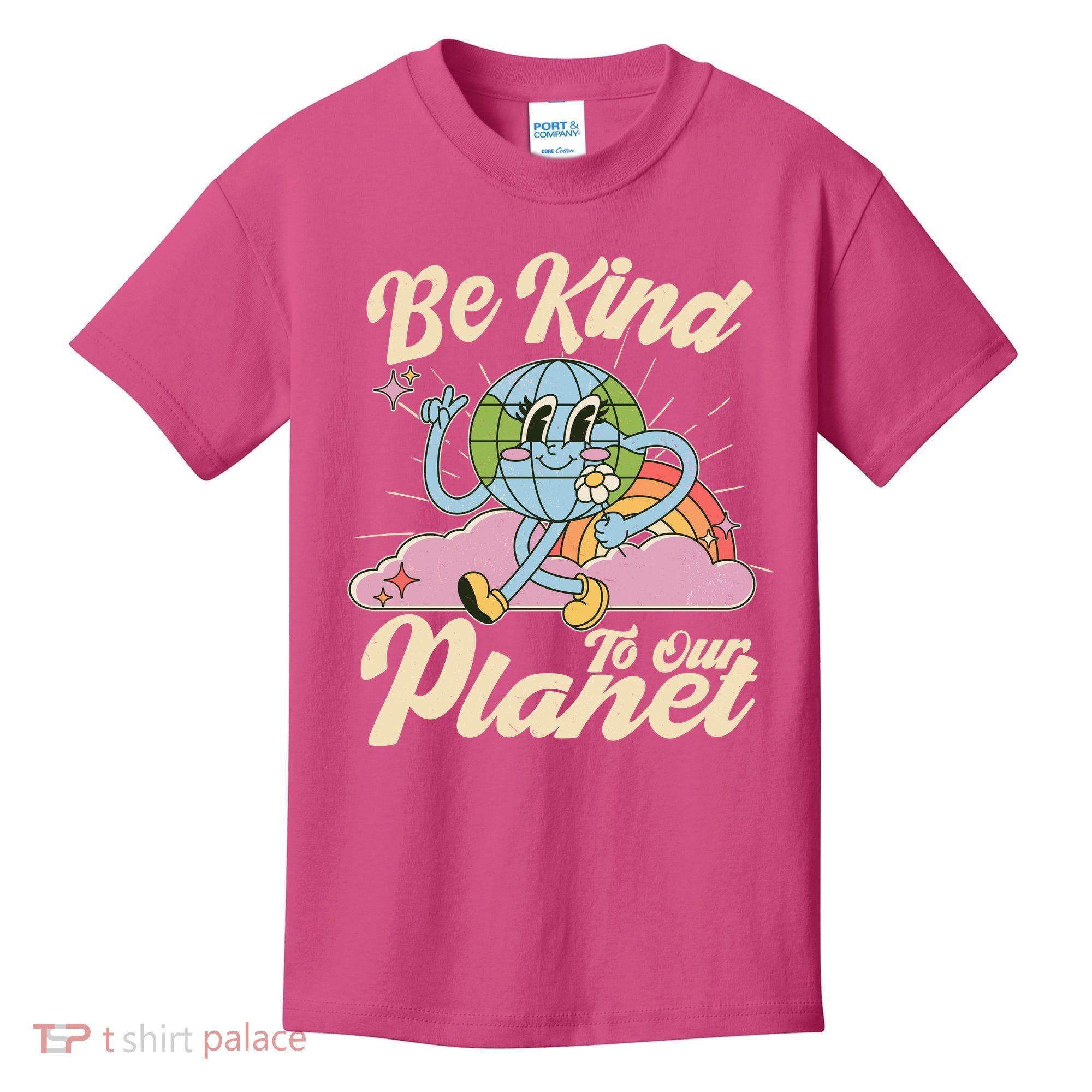 Cute Retro Be Kind To Our Planet Celebrate Earth Day Kids T-Shirt