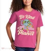 Cute Retro Be Kind To Our Planet Celebrate Earth Day Kids T-Shirt thumb 2