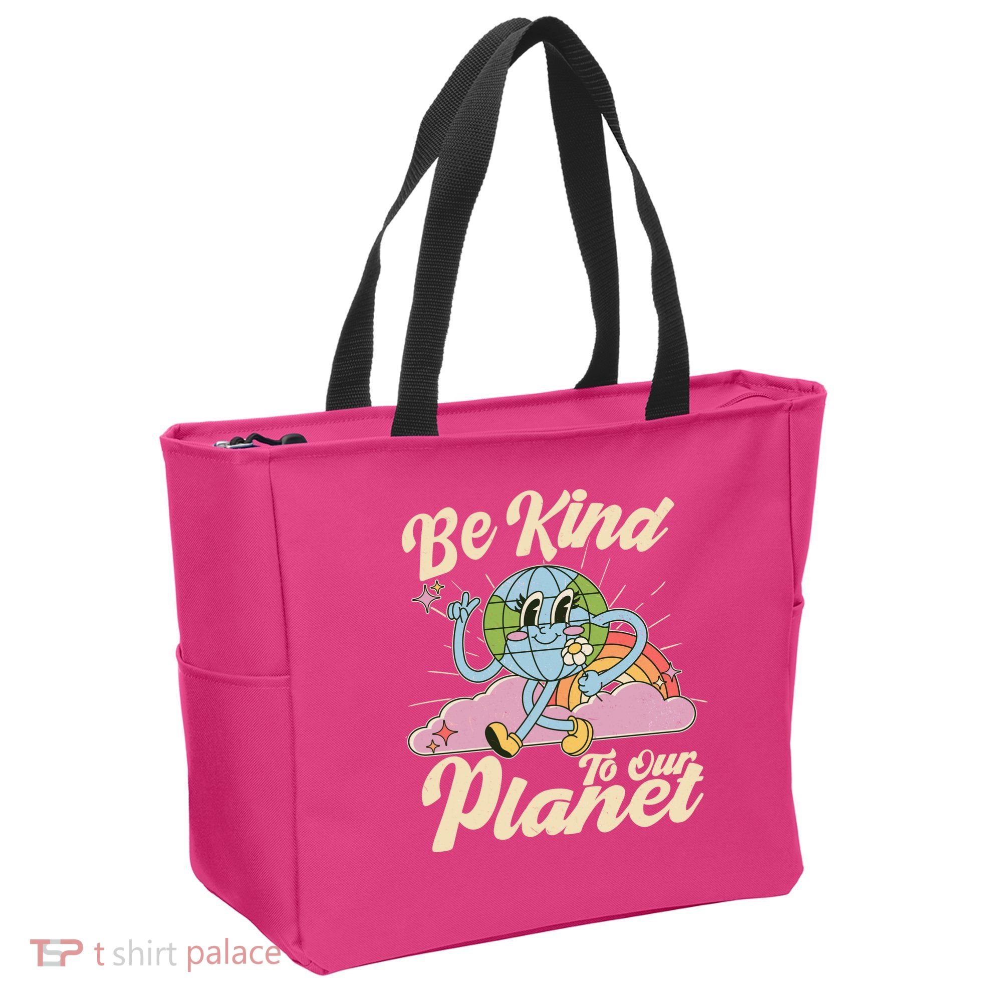 Cute Retro Be Kind To Our Planet Celebrate Earth Day Tote Bag
