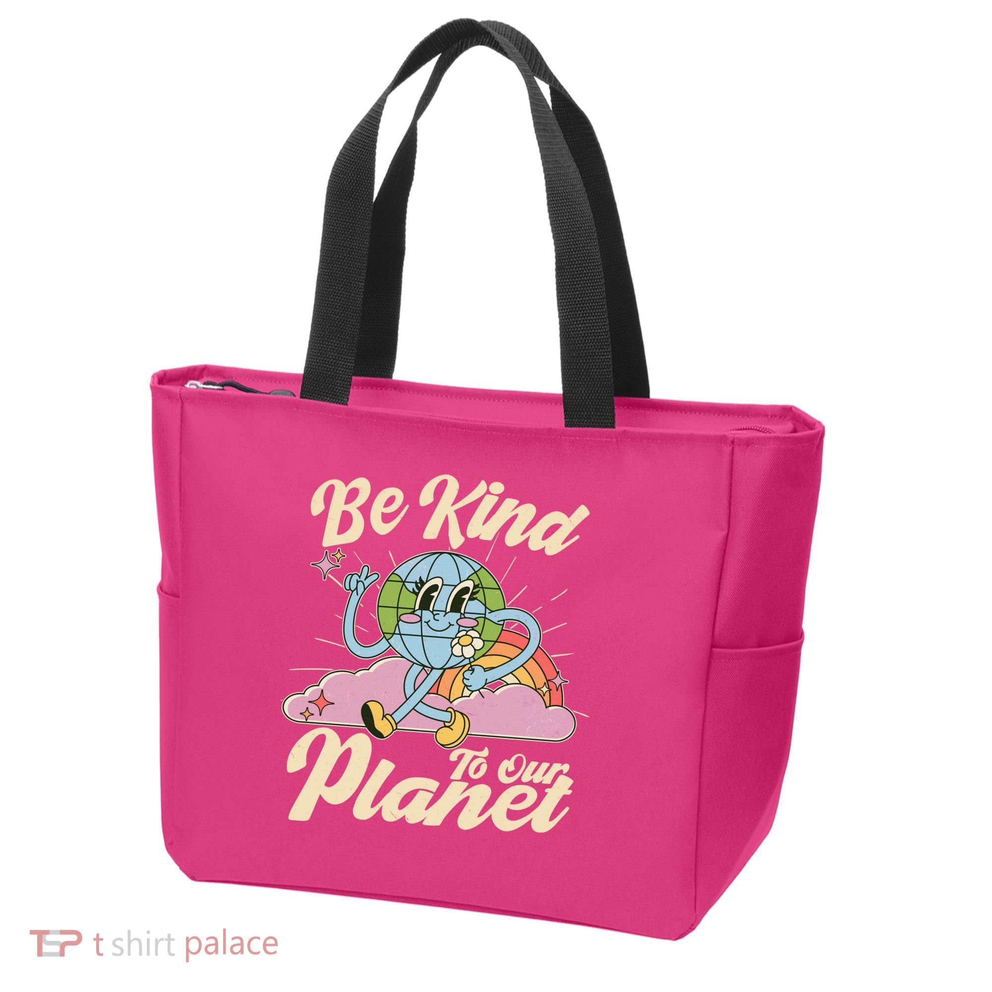 Cute Retro Be Kind To Our Planet Celebrate Earth Day Tote Bag