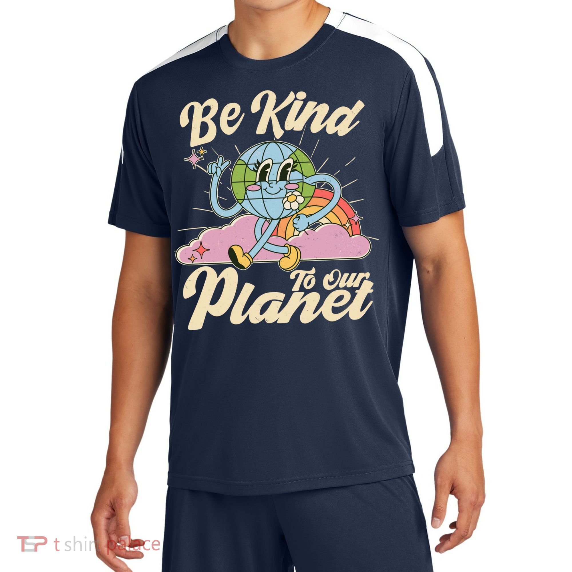 Cute Retro Be Kind To Our Planet Celebrate Earth Day Sport-Tek Competitor United Soccer Jersey