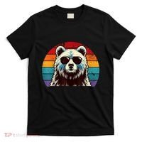 Cool Retro Bear In Sunglasses 70s 80s 90s Novelty Funny Bear T-Shirt thumb 0