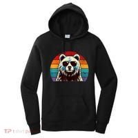 Cool Retro Bear In Sunglasses 70s 80s 90s Novelty Funny Bear Women's Hoodie thumb 0