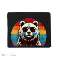 Cool Retro Bear In Sunglasses 70s 80s 90s Novelty Funny Bear Mousepad thumb 0