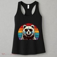 Cool Retro Bear In Sunglasses 70s 80s 90s Novelty Funny Bear Women's Tank Top thumb 3
