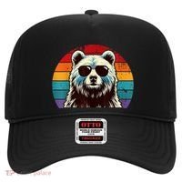 Cool Retro Bear In Sunglasses 70s 80s 90s Novelty Funny Bear Hat thumb 0