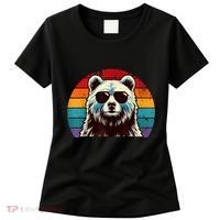 Cool Retro Bear In Sunglasses 70s 80s 90s Novelty Funny Bear Women's T-Shirt thumb 0