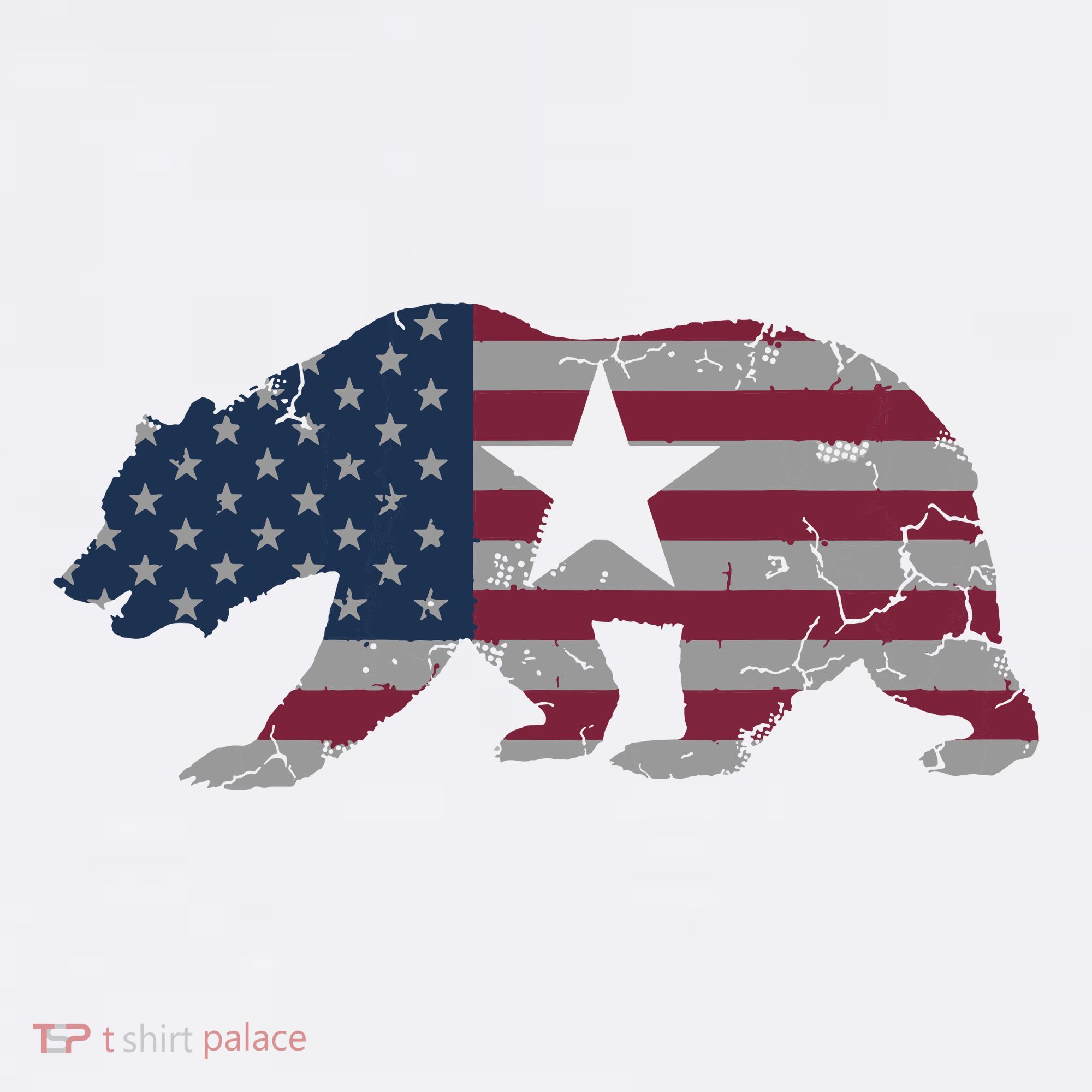 California Republic Bear American Flag 4th Of July Usa Women's Hoodie