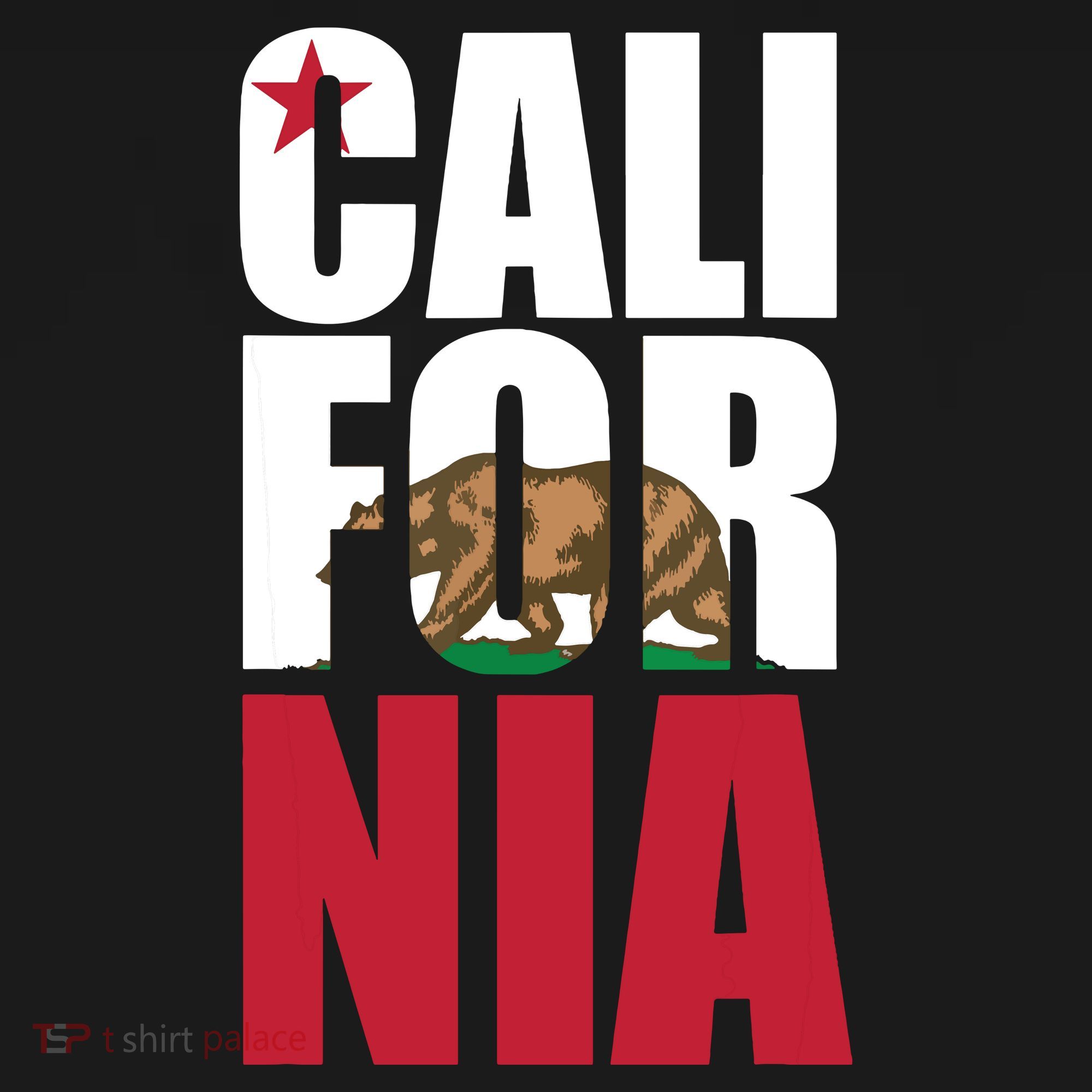 California Republic Bear T Button