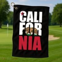 California Republic Bear T Golf Towel thumb 1