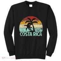 Costa Rica Beach Sunset Palm Tree Retro Vacation Costa Rica Sweatshirt thumb 0