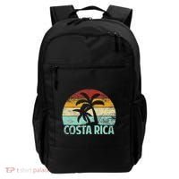 Costa Rica Beach Sunset Palm Tree Retro Vacation Costa Rica Backpack thumb 0