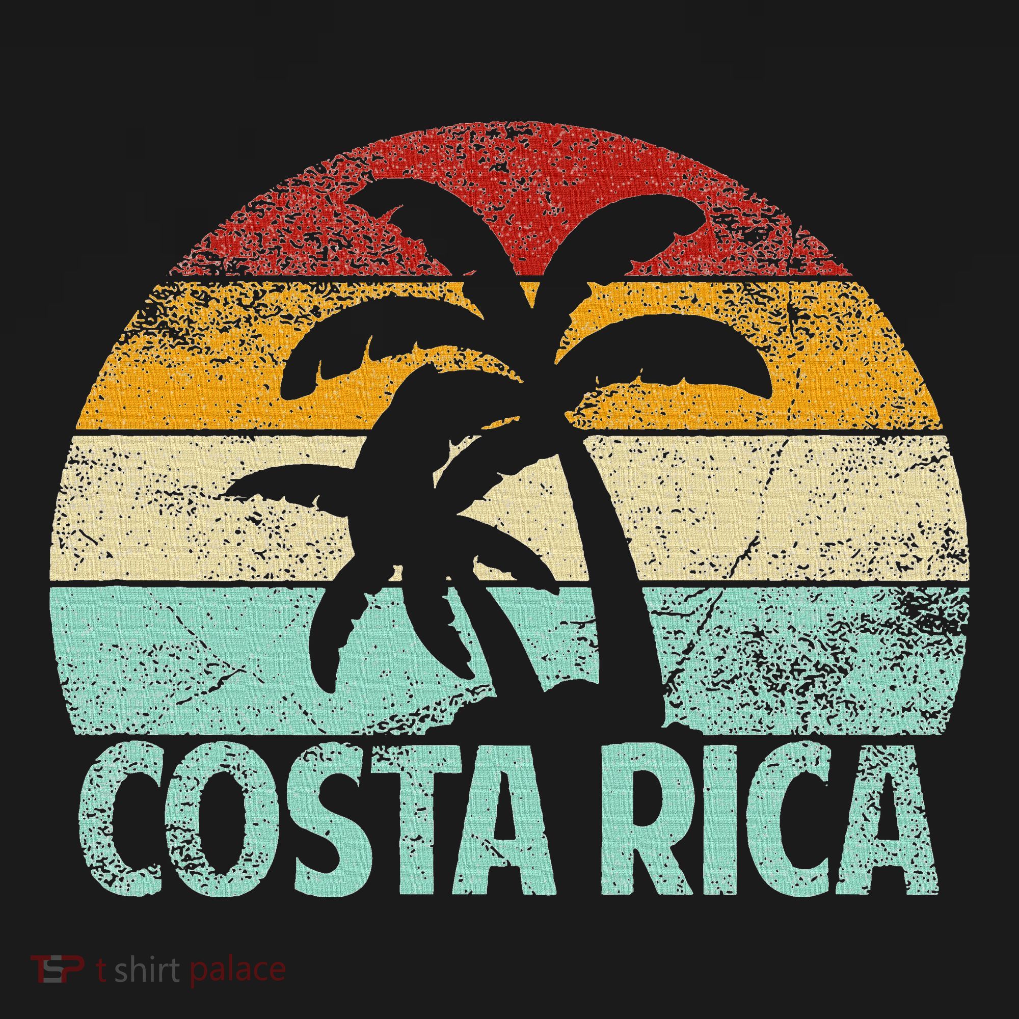 Costa Rica Beach Sunset Palm Tree Retro Vacation Costa Rica Women's Hoodie