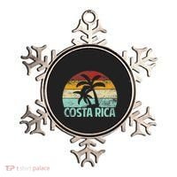 Costa Rica Beach Sunset Palm Tree Retro Vacation Costa Rica Ornament thumb 0