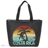 Costa Rica Beach Sunset Palm Tree Retro Vacation Costa Rica Tote Bag thumb 0