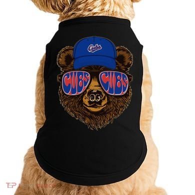 Cool Retro Cubs Bear Doggie Tank
