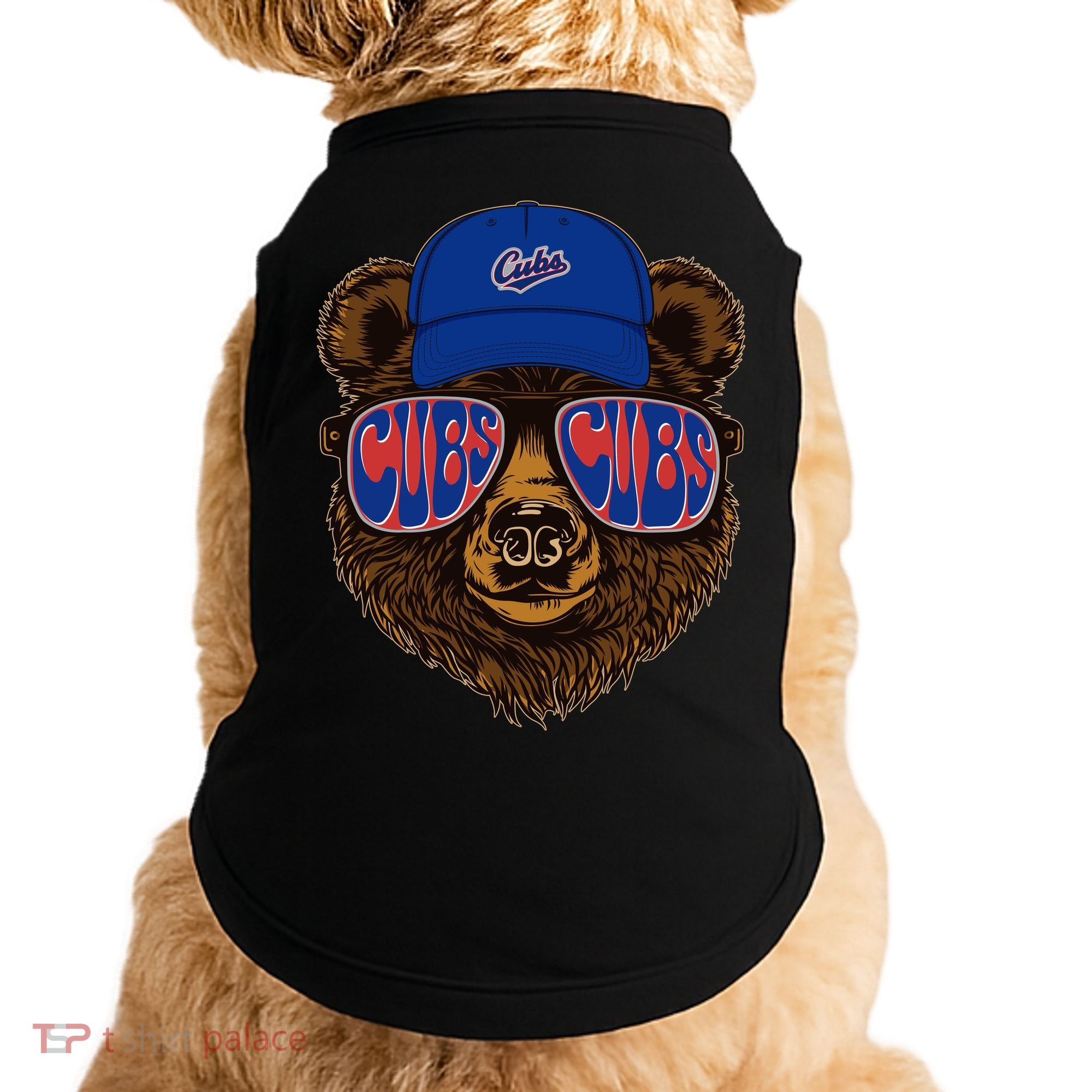 Cool Retro Cubs Bear Doggie Tank