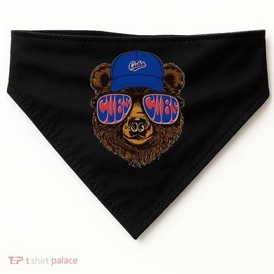 Cool Retro Cubs Bear USA-Made Doggie Bandana