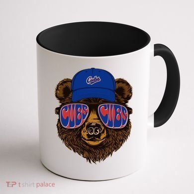 Cool Retro Cubs Bear Coffee Mug back