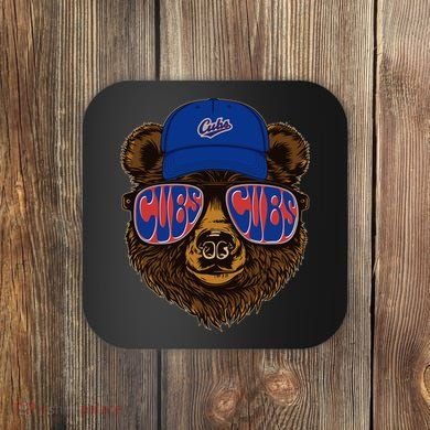 Cool Retro Cubs Bear Coaster