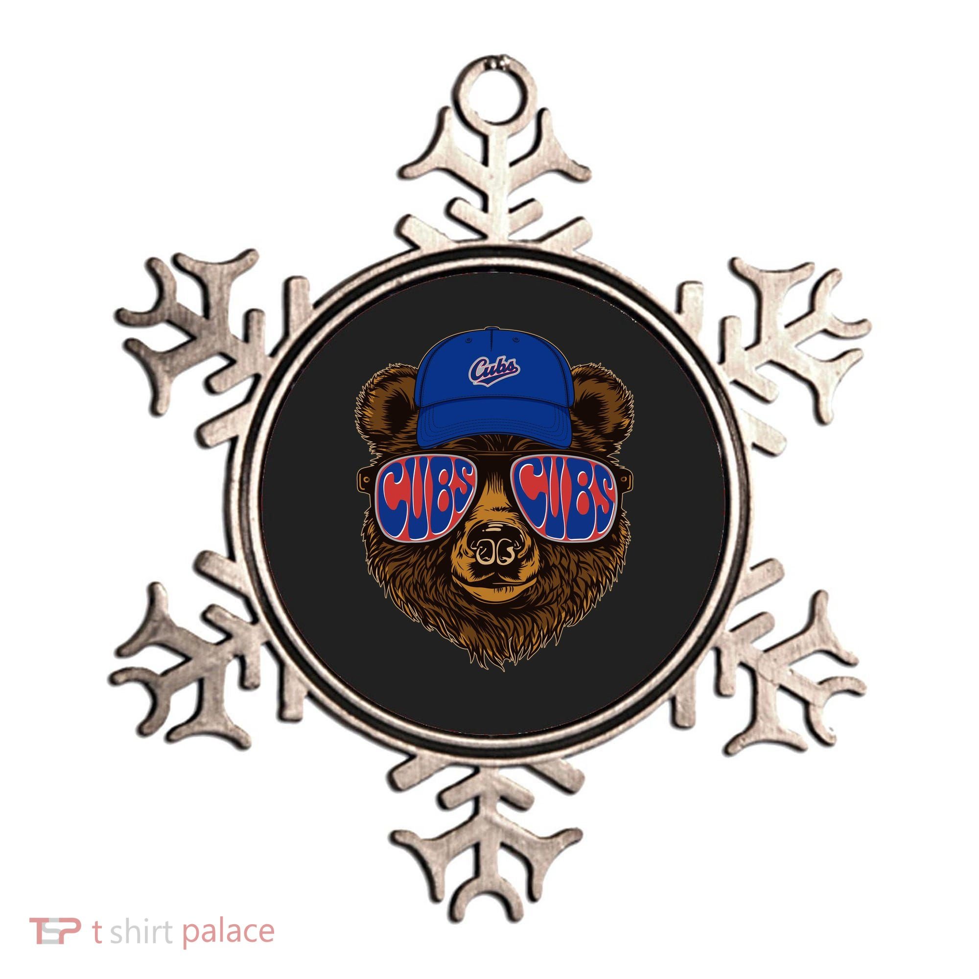 Cool Retro Cubs Bear Ornament
