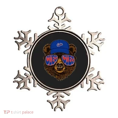 Cool Retro Cubs Bear Ornament