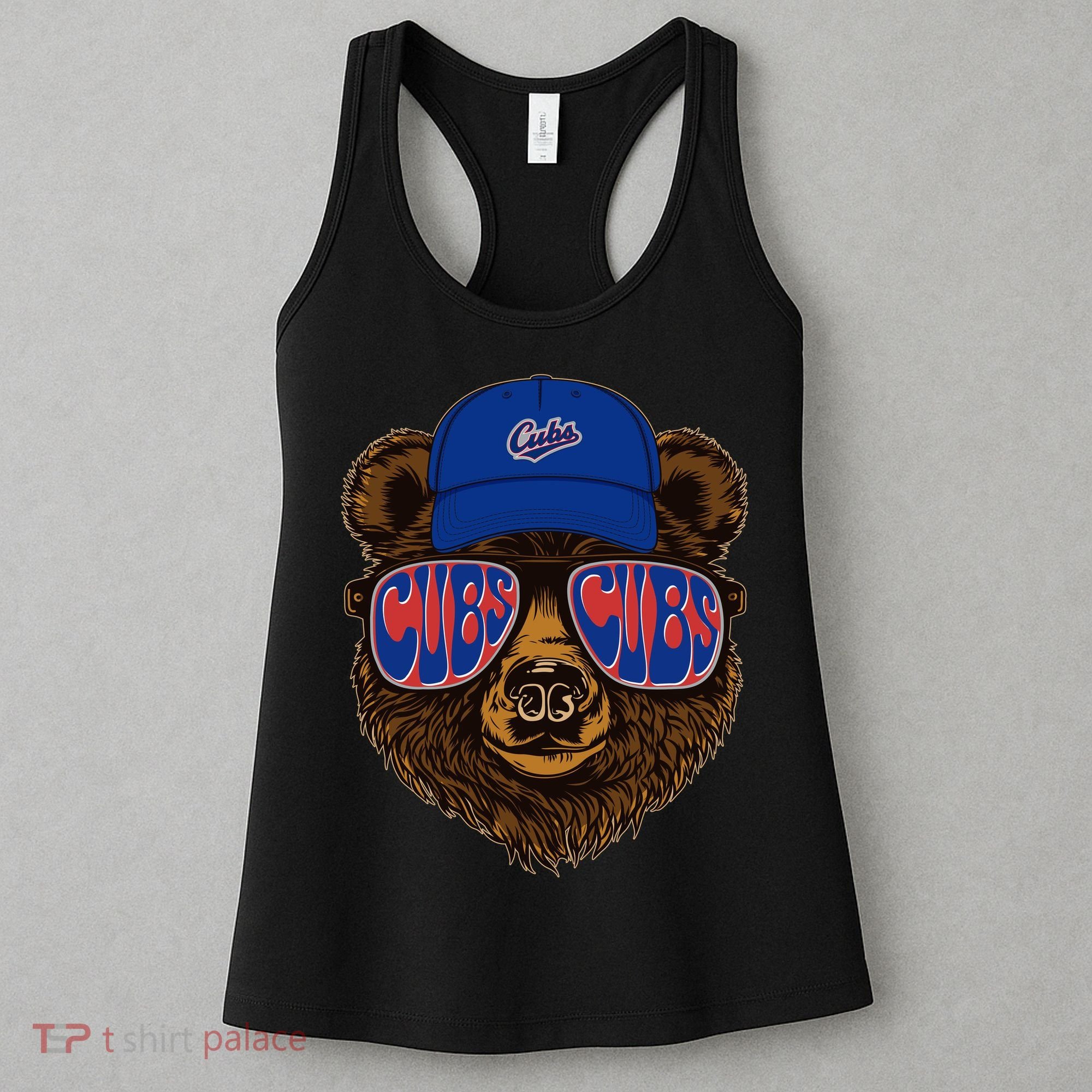 Cool Retro Cubs Bear Women's Tank Top