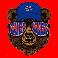 Cool Retro Cubs Bear Santa Hat thumb 1