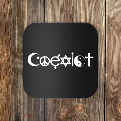 Coexist Religion Coaster