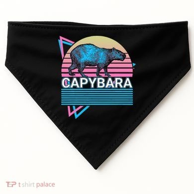 Capybara Retro USA-Made Doggie Bandana