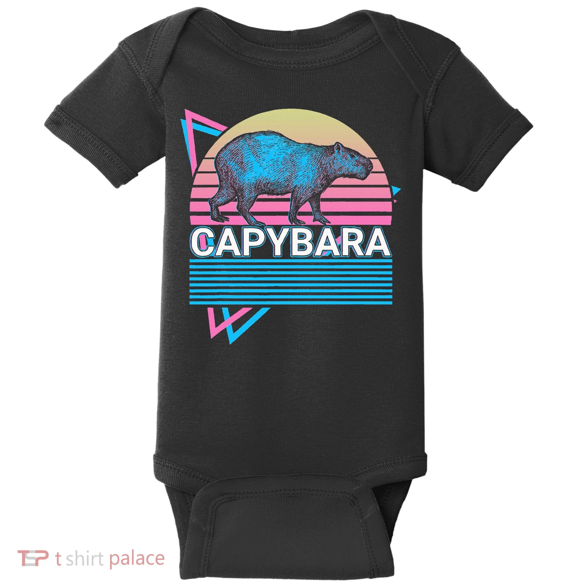 Capybara Retro Baby Bodysuit