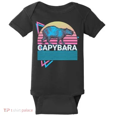 Capybara Retro Baby Bodysuit