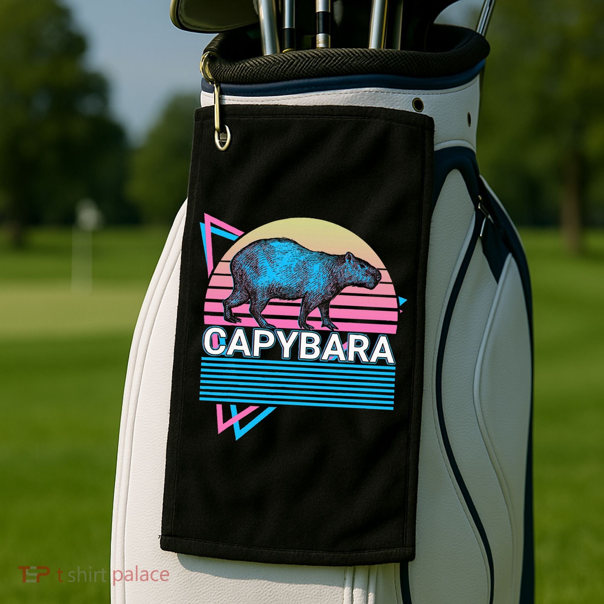 Capybara Retro Golf Towel