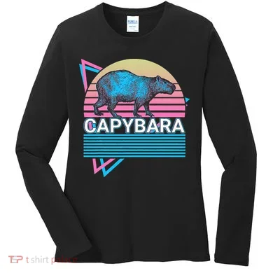 Capybara Retro Women's Long Sleeve Shirt