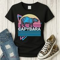 Capybara Retro Women's T-Shirt thumb 3
