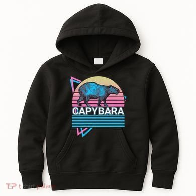 Capybara Retro Kids Hoodie