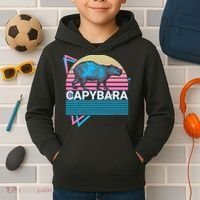 Capybara Retro Kids Hoodie thumb 2