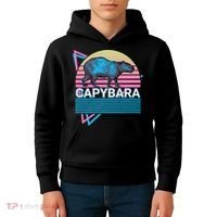 Capybara Retro Kids Hoodie thumb 4