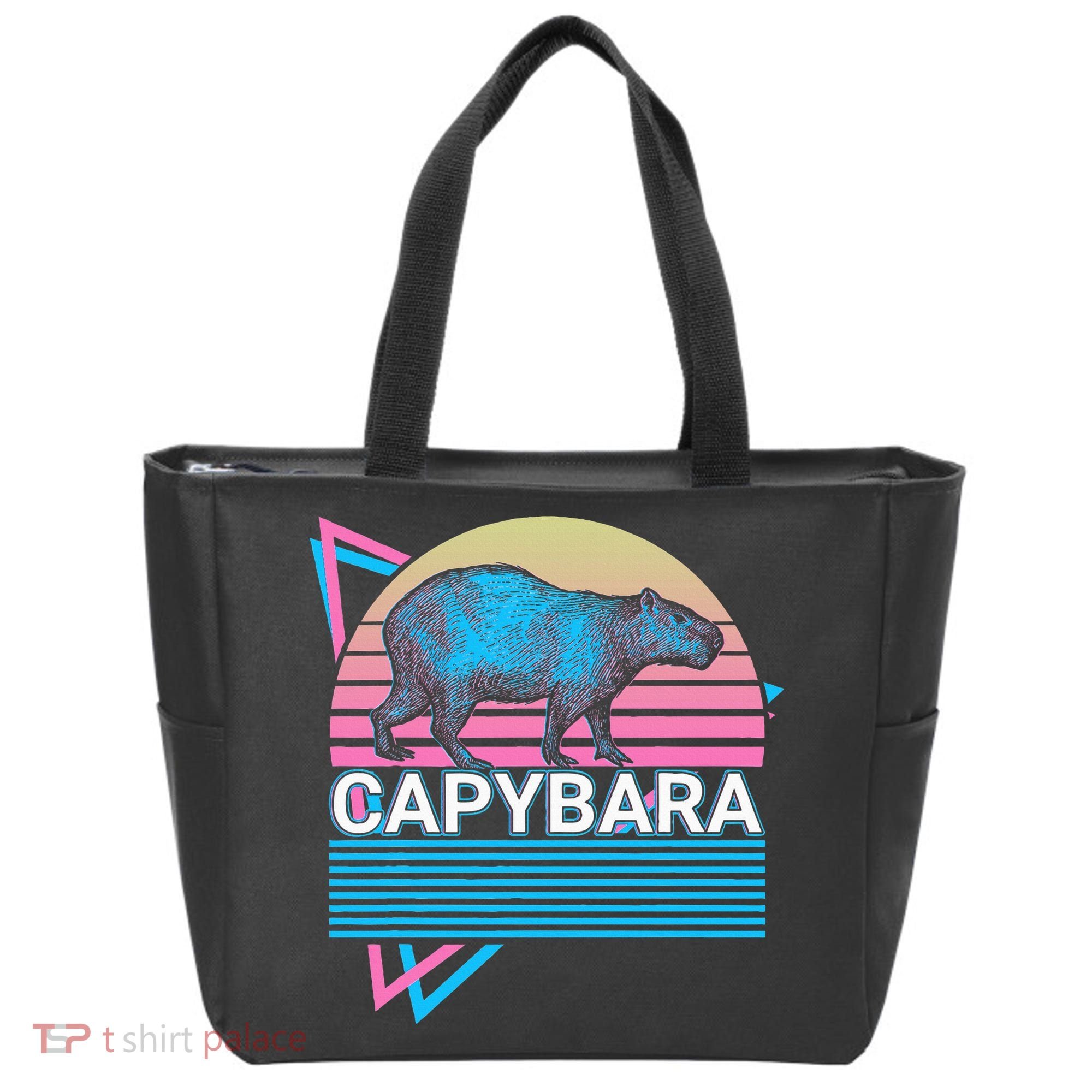 Capybara Retro Tote Bag