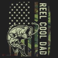 Cute Reel Cool Dad Camouflage American Flag Fathers Day Women's Sweatshirt thumb 2