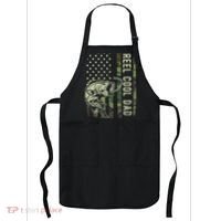 Cute Reel Cool Dad Camouflage American Flag Fathers Day Apron thumb 0