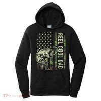 Cute Reel Cool Dad Camouflage American Flag Fathers Day Women's Hoodie thumb 0