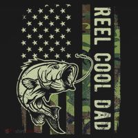 Cute Reel Cool Dad Camouflage American Flag Fathers Day Women's Hoodie thumb 2